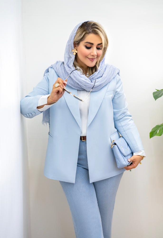 کت لینن Blue